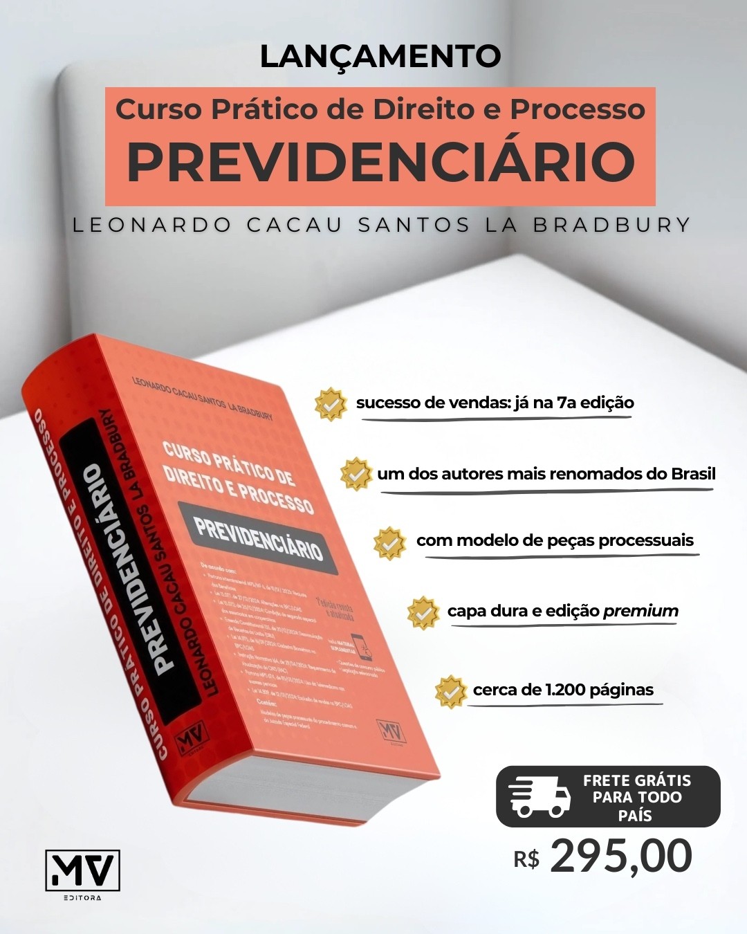Livro Curso Prático de Direito e Processo Previdenciário - 7ª edição 2025