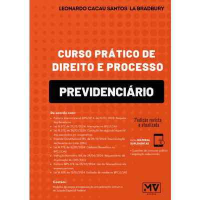 Livro Curso Prático de Direito e Processo Previdenciário - 7ª edição 2025
